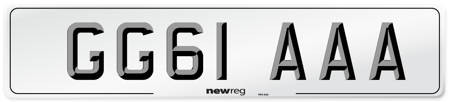 GG61 AAA Number Plate from New Reg
